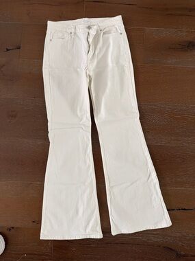 Frame Denim Off-White Flared Jeans